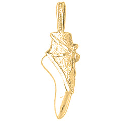 Yellow Gold-plated Silver Ballerina Shoe Pendant
