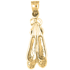 Yellow Gold-plated Silver Ballerina Shoe Pendant