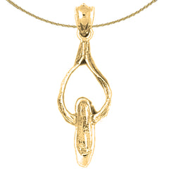 Colgante de zapato de bailarina de plata de ley (bañado en rodio o oro amarillo)