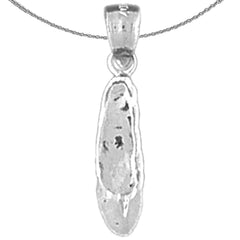 Tanzschuh-Anhänger aus Sterlingsilber (rhodiniert oder gelbvergoldet)