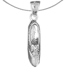 Sterling Silver 3D Dance Shoes Pendant (Rhodium or Yellow Gold-plated)