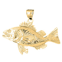 Yellow Gold-plated Silver Bass Pendant