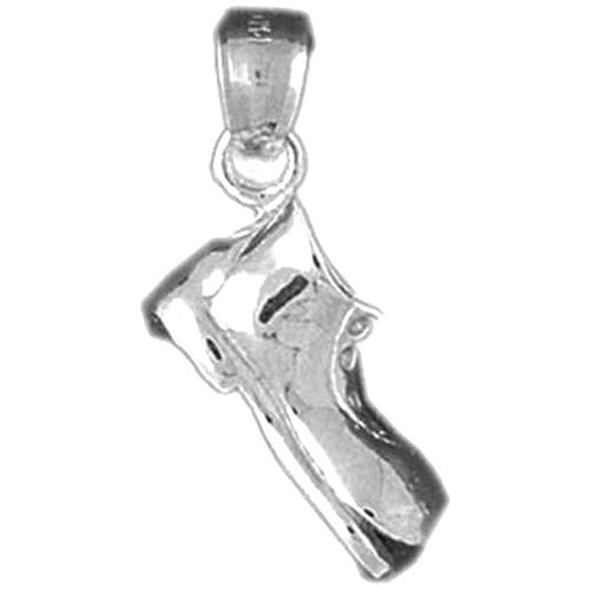 Sterling Silver 3D Boot Pendant