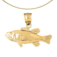 Colgante de bajo de plata de ley (bañado en rodio o oro amarillo)