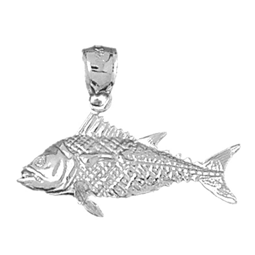 Sterling Silver Bass Pendant