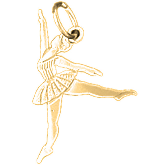 Yellow Gold-plated Silver Ballerina Pendant