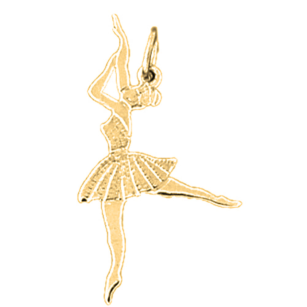 Yellow Gold-plated Silver Ballerina Pendant