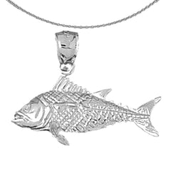 Colgante de bajo de plata de ley (bañado en rodio o oro amarillo)