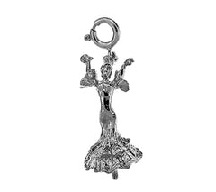 Sterling Silver 3D Flamenco Dancer Pendant