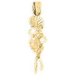 Yellow Gold-plated Silver Dancer Pendant