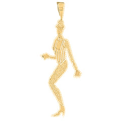Yellow Gold-plated Silver Dancer Pendant