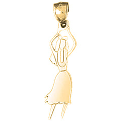 Yellow Gold-plated Silver Dancer Pendant