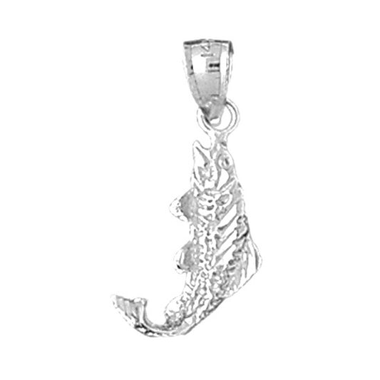 Sterling Silver Bass Pendant