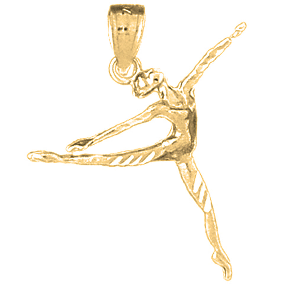 Yellow Gold-plated Silver Ballerina Pendant