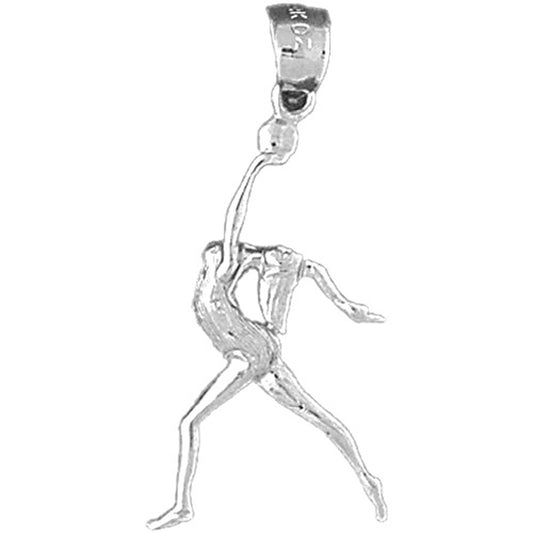Sterling Silver Gymnastic Dancer Pendant