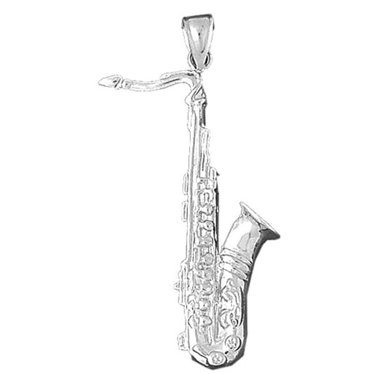 Sterling Silver Saxophone Pendant