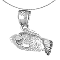 Colgante de bajo de plata de ley (bañado en rodio o oro amarillo)