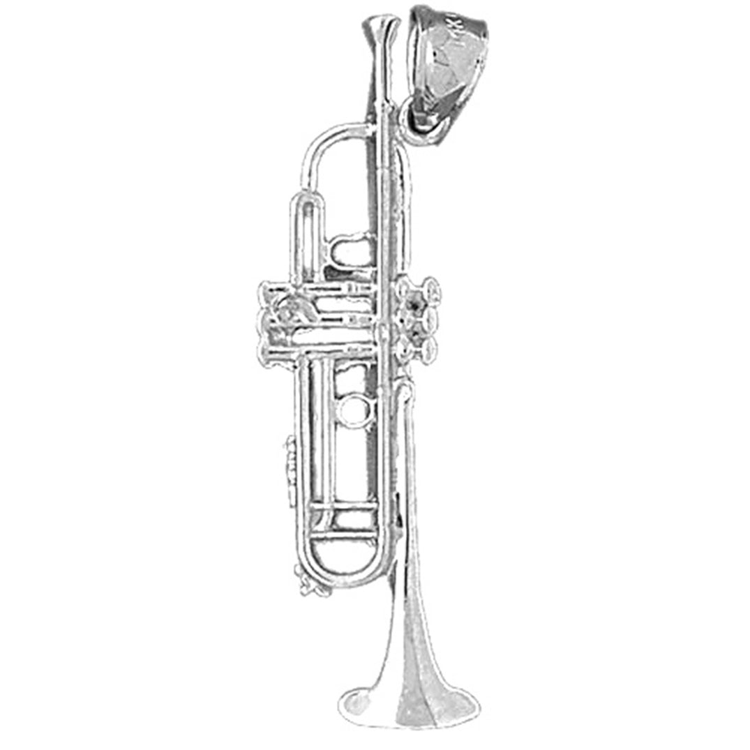 Sterling Silver Trumpet Pendant