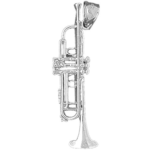 Sterling Silver Trumpet Pendant
