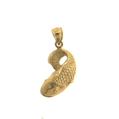 Yellow Gold-plated Silver Bass Pendant