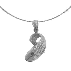 Colgante de bajo de plata de ley (bañado en rodio o oro amarillo)