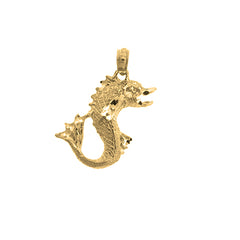 Yellow Gold-plated Silver Bass Pendant