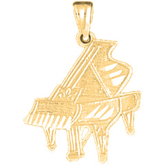 Yellow Gold-plated Silver Piano Pendant