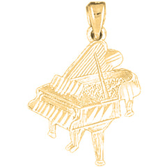 Yellow Gold-plated Silver Piano Pendant