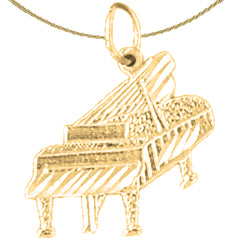 Sterling Silver Piano Pendant (Rhodium or Yellow Gold-plated)
