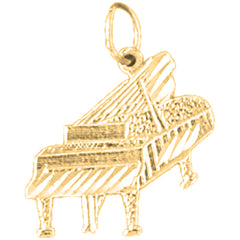 Yellow Gold-plated Silver Piano Pendant