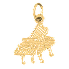 Yellow Gold-plated Silver Piano Pendant