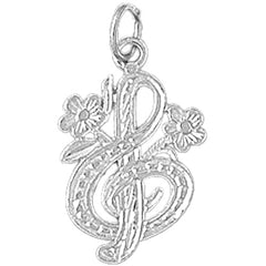 Sterling Silver Treble Clef Pendant
