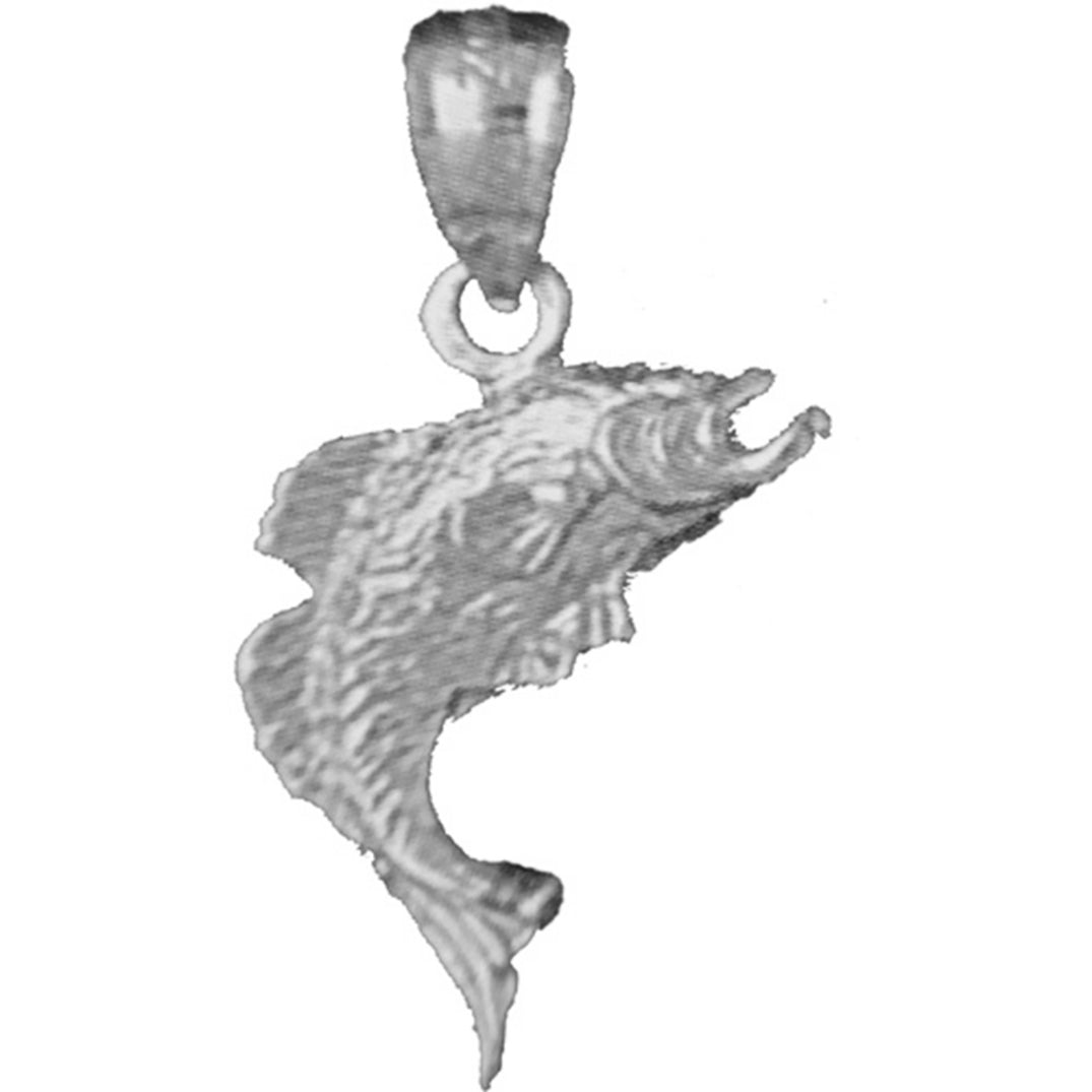 Sterling Silver Bass Pendant