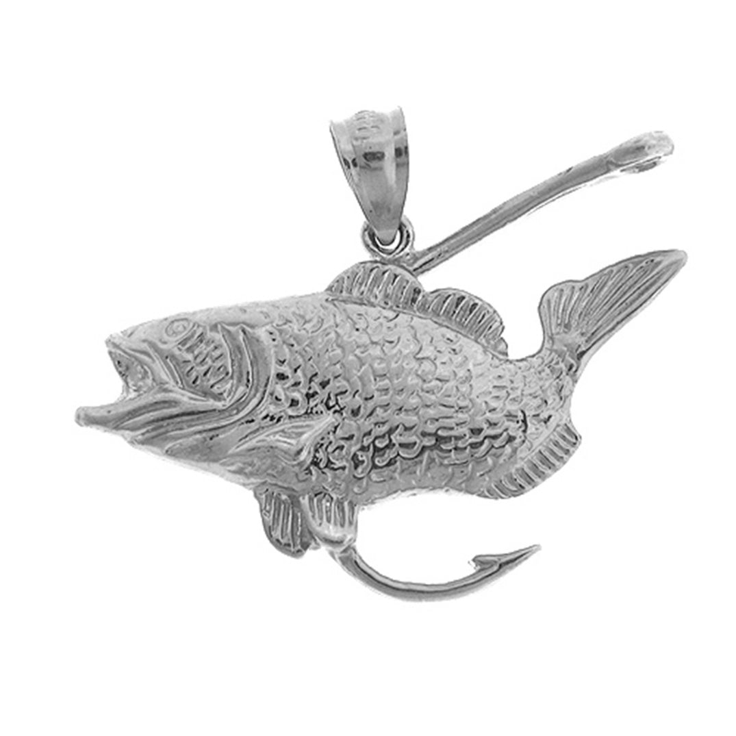 Sterling Silver Bass Pendant