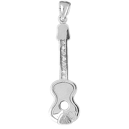 Sterling Silver Accoustic Guitar Pendant