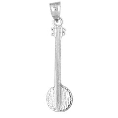 Sterling Silver Banjo Pendant