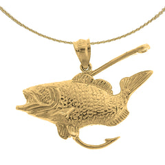 Colgante de bajo de plata de ley (bañado en rodio o oro amarillo)