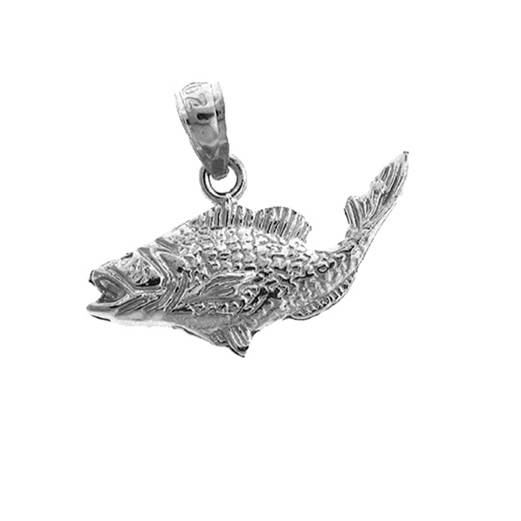 Sterling Silver Bass Pendant