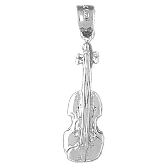 Sterling Silver Violin, Viola Pendant