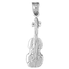 Sterling Silver Violin, Viola Pendant