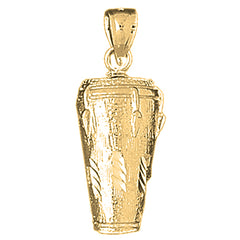 Yellow Gold-plated Silver Congas Pendant