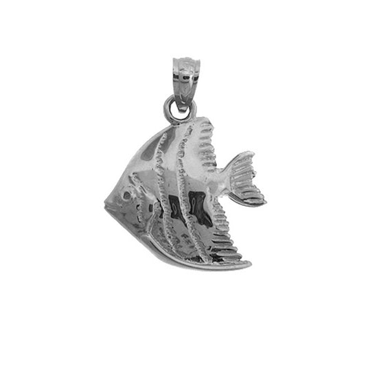 Sterling Silver Tropical Angelfish Pendant