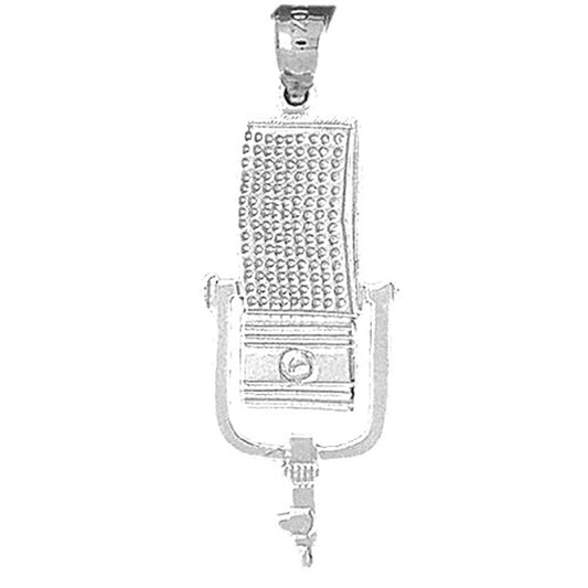 Sterling Silver Microphone Pendant