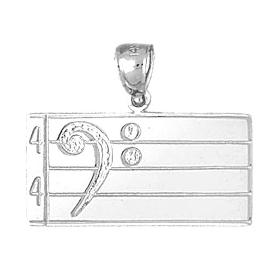 Sterling Silver Treble Clef Pendant