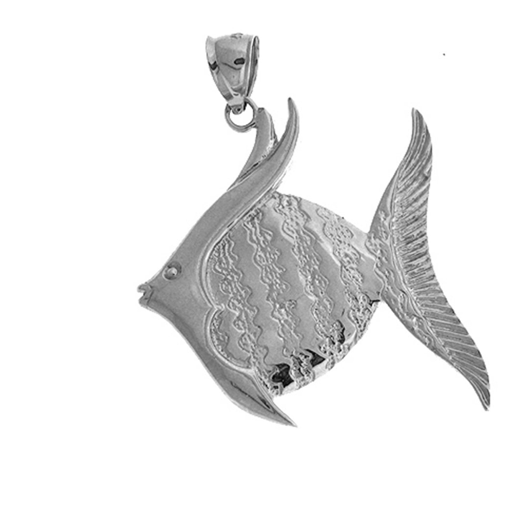 Sterling Silver Tropical Angelfish Pendant