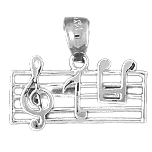 Sterling Silver Treble Clef Pendant
