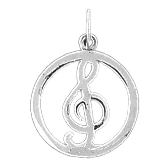 Sterling Silver Treble Clef Pendant