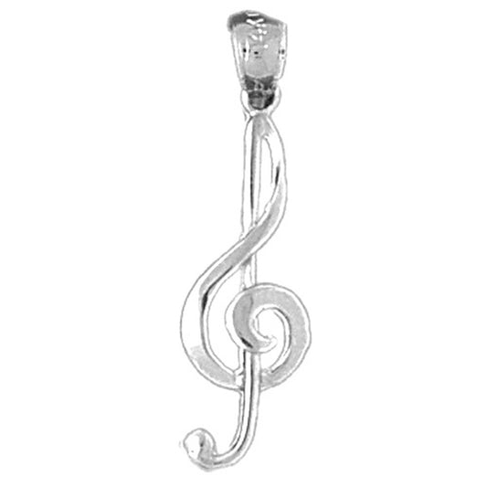 Sterling Silver Treble Clef Pendant