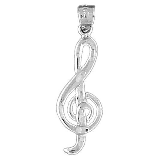 Sterling Silver Treble Clef Pendant