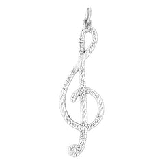 Sterling Silver Treble Clef Pendant